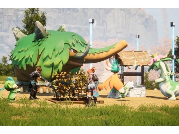 Fantastical creatures converge in a village