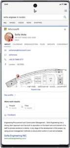 Bing on a mobile device