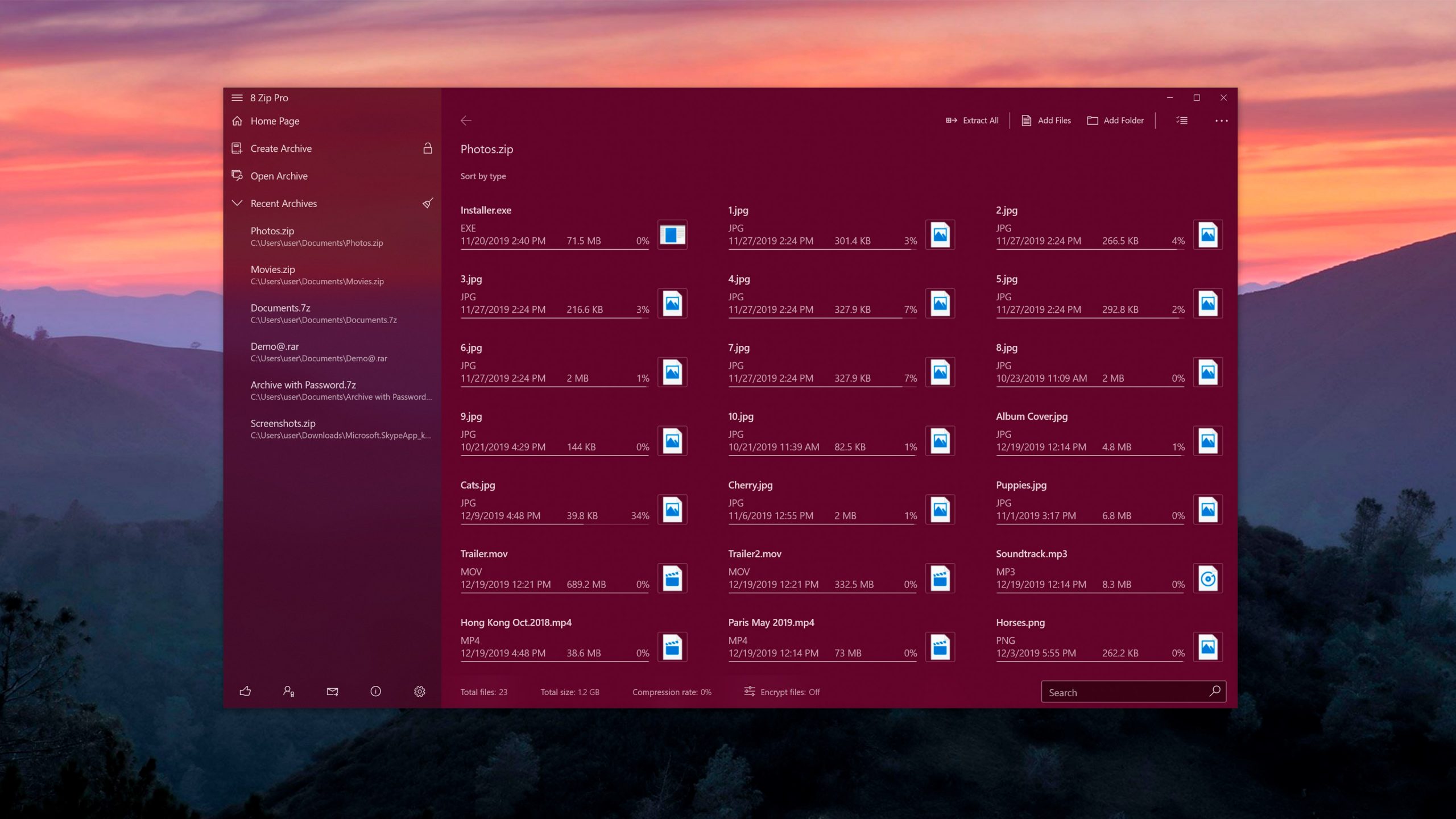 File Management category runner-up 8 Zip