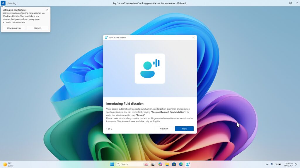 Introducing fluid dictation user experience.