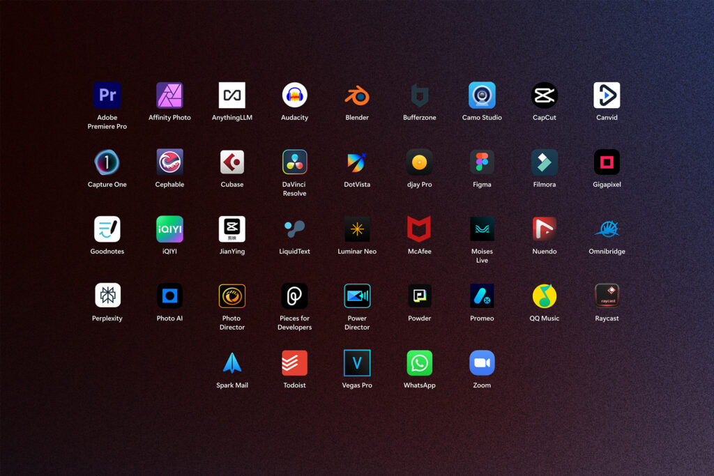 Image listing all the 3P ISV's that have adopted Windows AI Foundry as their AI development platform.