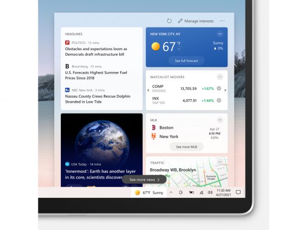 Headlines, sports scores and stock prices