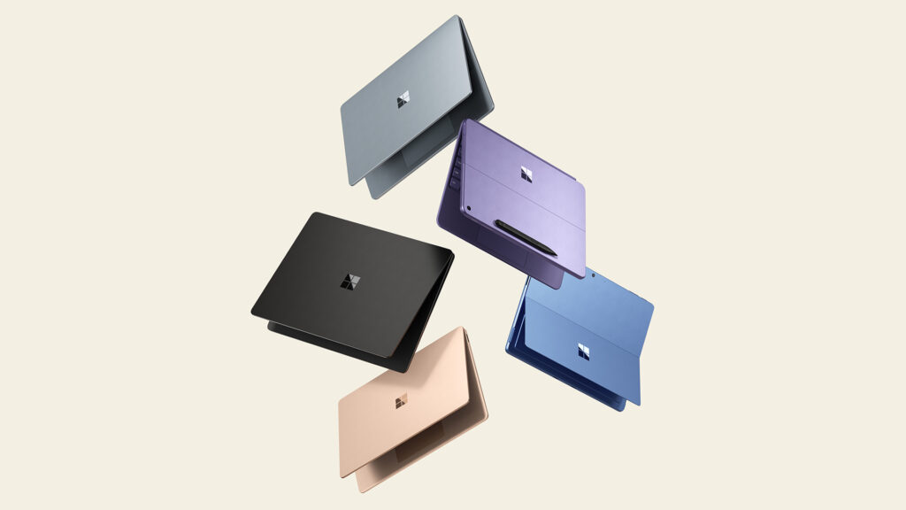 Five Surface devices.