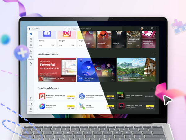 Decorative image of the Microsoft Store home page.