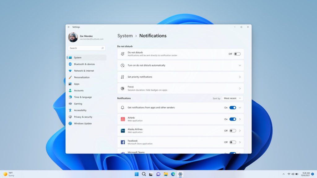 You can personalize do not disturb in Settings > System > Notifications.