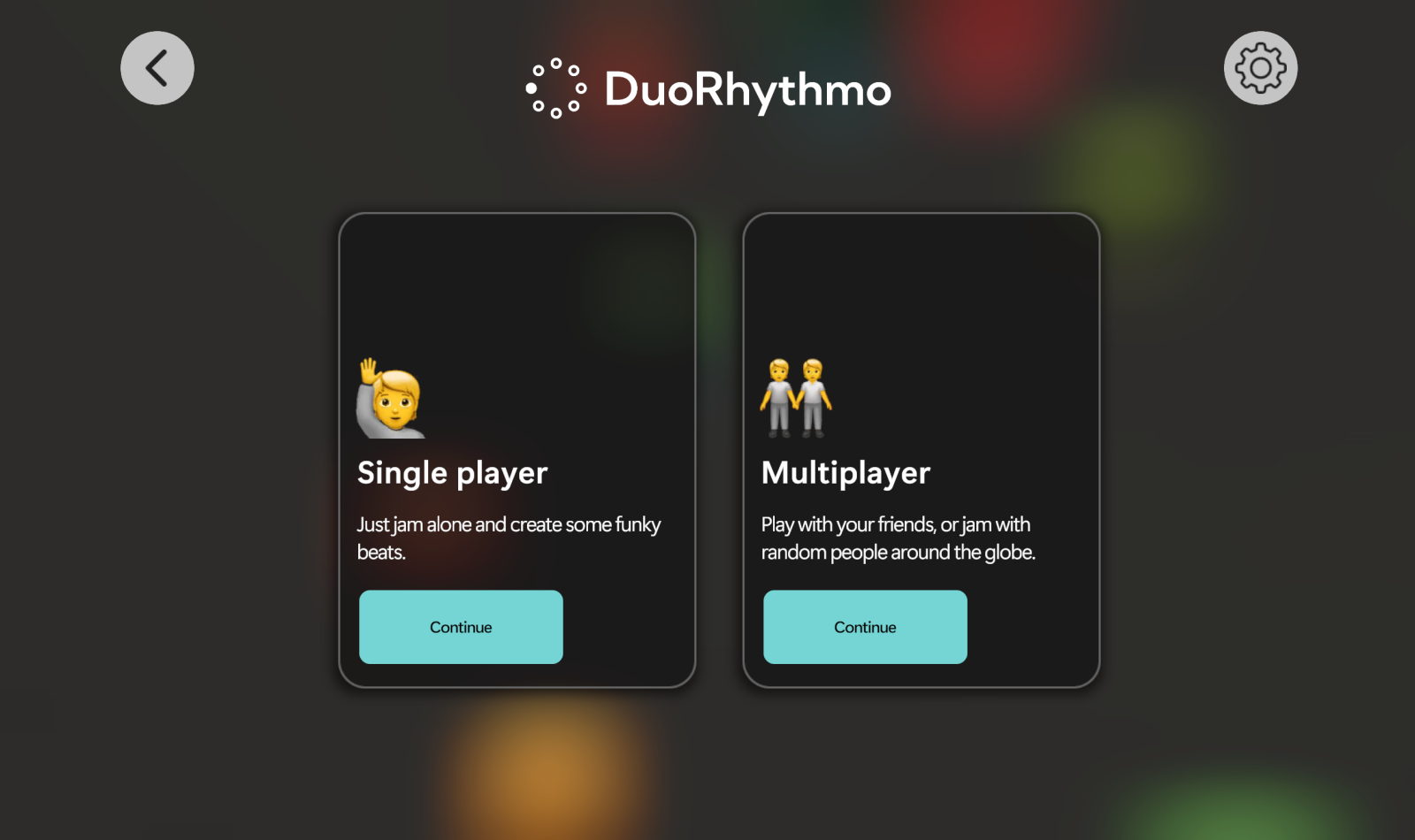 Screenshot showing choices between single or multiplayer