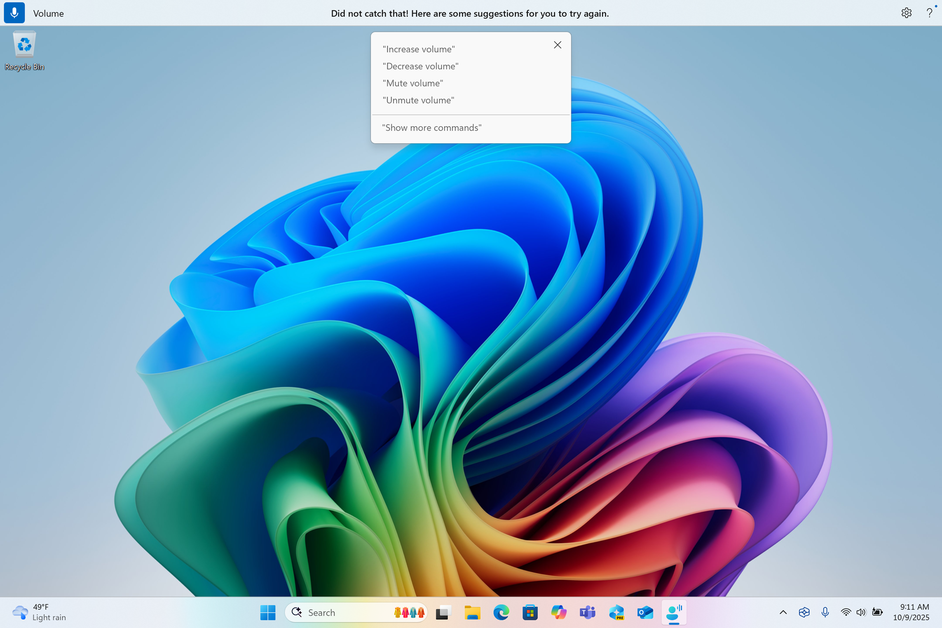 Real-time command suggestions in voice access to help you remember the right commands.